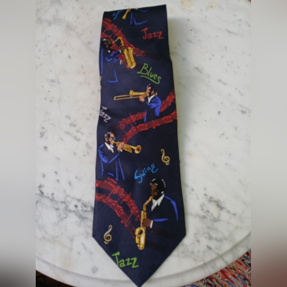 Christian Pellini Music Inspired Mens Or Unisex Tie Blues Jazz 100% Silk Nice